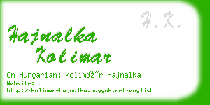 hajnalka kolimar business card